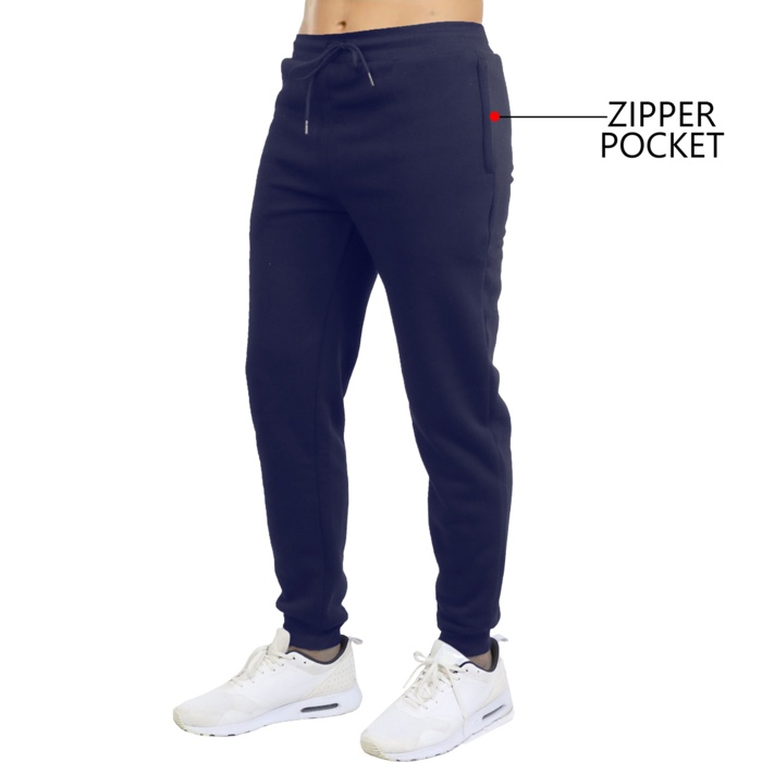 3-Pack Mens Slim Fit Fleece Jogger Sweatpants (S-3XL)
