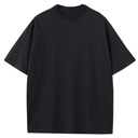 Black XXXL Men's Oversized Heavyweight Cotton Crew Neck Short Sleeve Tshirts Loose Fit Tops (S-3XL)