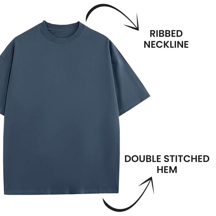 Men's Oversized Heavyweight Cotton Crew Neck Short Sleeve Tshirts Loose Fit Tops (S-3XL)