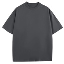 Dark Gray XL Men's Oversized Heavyweight Cotton Crew Neck Short Sleeve Tshirts Loose Fit Tops (S-3XL)