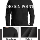  Men's Cotton-Blend Long Sleeve Crew Neck Tee