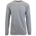 Heather Grey XL Men's Cotton-Blend Long Sleeve Crew Neck Tee
