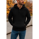 Navy Small Men's Waffle Knit Thermal Pullover Hoodie (S-3XL)