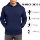Natural XL Men's Waffle Knit Thermal Pullover Hoodie (S-3XL)