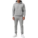 Heather Grey Small Men’s Heavyweight Soft Fleece Cotton Blend Pullover Hoodie & Sweatpants Jogging Set (S-2XL)