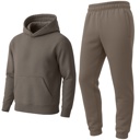 Khaki XXL Men’s Heavyweight Soft Fleece Cotton Blend Pullover Hoodie & Sweatpants Jogging Set (S-2XL)