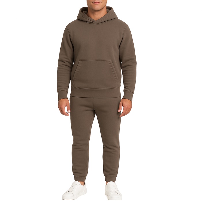 Men’s Heavyweight Soft Fleece Cotton Blend Pullover Hoodie & Sweatpants Jogging Set (S-2XL)