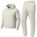 Light Oatmeal XXL Men’s Heavyweight Soft Fleece Cotton Blend Pullover Hoodie & Sweatpants Jogging Set (S-2XL)