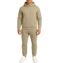 Sand Medium Men’s Heavyweight Soft Fleece Cotton Blend Pullover Hoodie & Sweatpants Jogging Set (S-2XL)