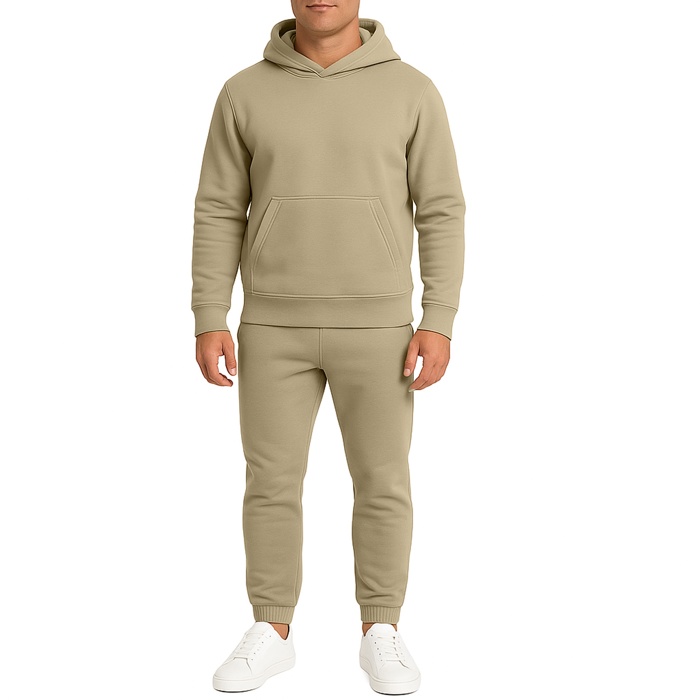 Men’s Heavyweight Soft Fleece Cotton Blend Pullover Hoodie & Sweatpants Jogging Set (S-2XL)