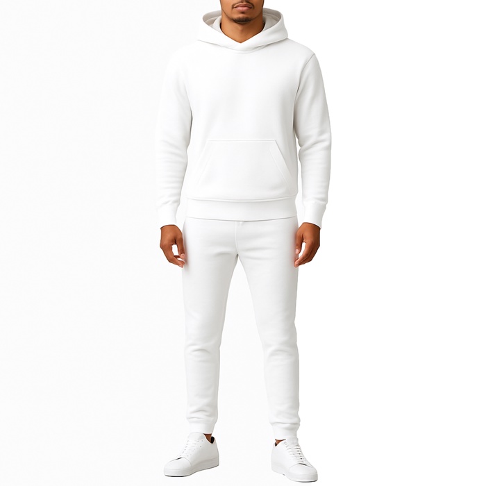 Men’s Heavyweight Soft Fleece Cotton Blend Pullover Hoodie & Sweatpants Jogging Set (S-2XL)
