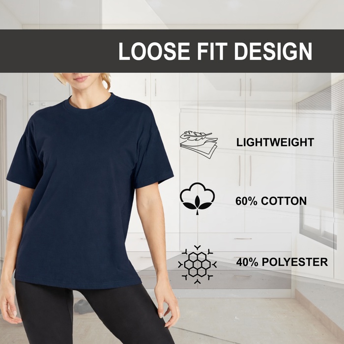 Women's 4-Pack Casual Crew Neck T-Shirt Tee (S-3XL)