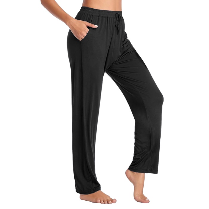 Women’s Premium Lounge Pants – Lightweight Cotton Blend, Elastic Waist with Drawstring & Side Pockets