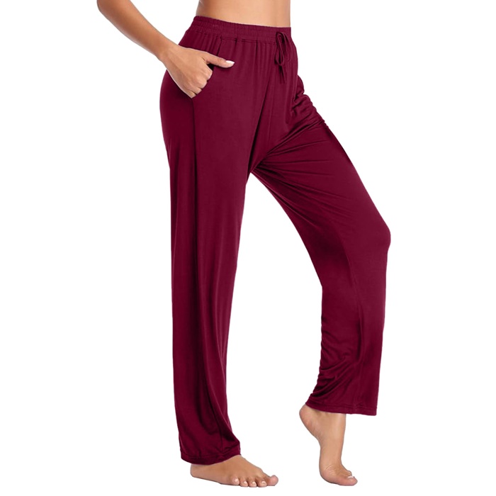 Women’s Premium Lounge Pants – Lightweight Cotton Blend, Elastic Waist with Drawstring & Side Pockets