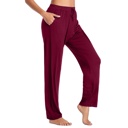 Burgundy Small Women’s Premium Lounge Pants – Lightweight Cotton Blend, Elastic Waist with Drawstring & Side Pockets