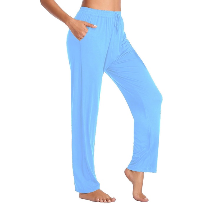 Women’s Premium Lounge Pants – Lightweight Cotton Blend, Elastic Waist with Drawstring & Side Pockets