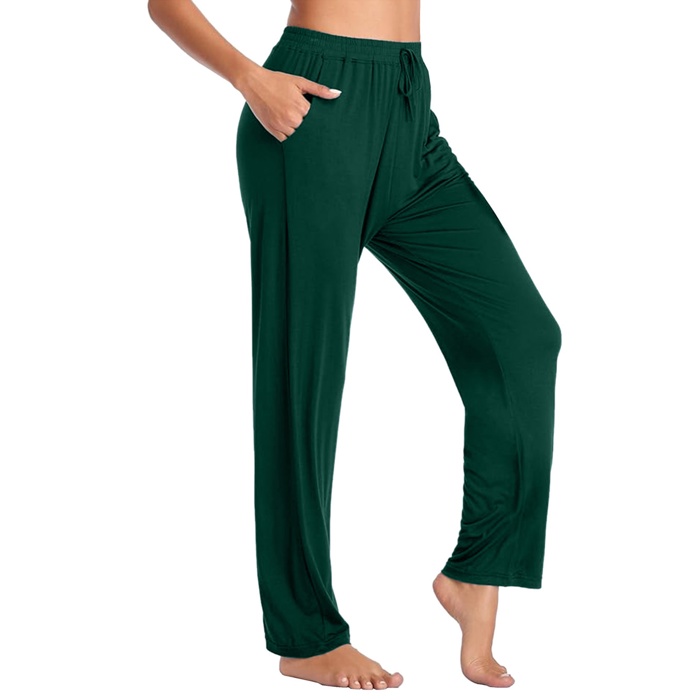 Women’s Premium Lounge Pants – Lightweight Cotton Blend, Elastic Waist with Drawstring & Side Pockets