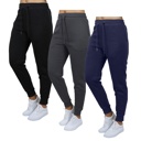 Grey & Navy & Charcoal XL 3-Pack Women's Loose Fit Fleece Jogger Sweatpants (S-3XL)