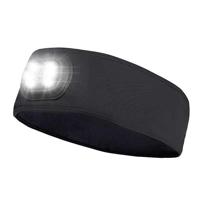 Padded & Adjustable Rechargeable Headbands - Black