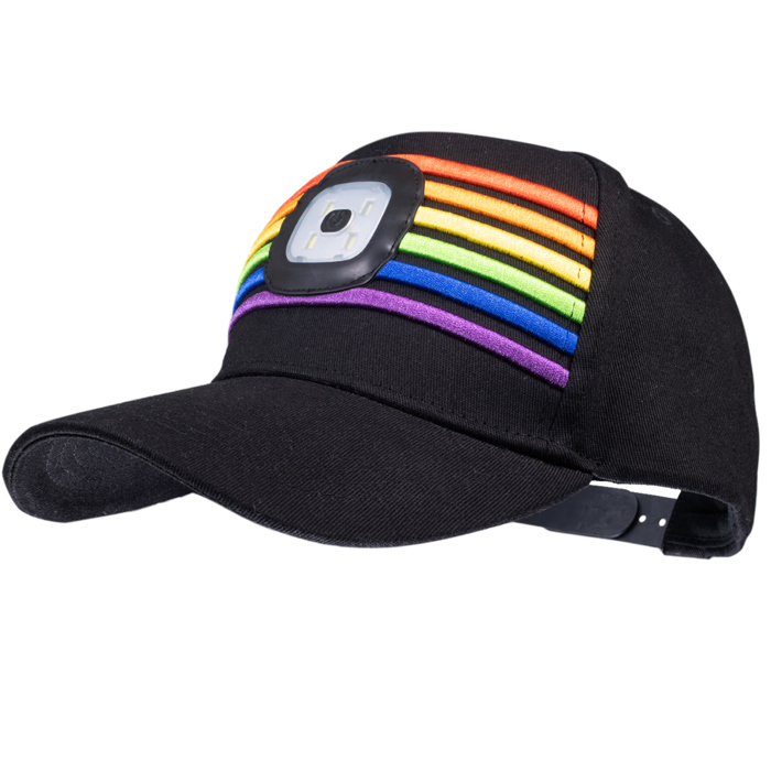 Baseball Cap with LED Light - Rainbow