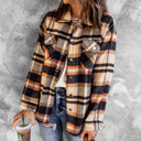  Lannah Plaid Button Down Shacket for Women