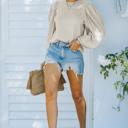 Small Ramsey Billowed Sleeve Blouse for Women