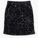Small Black Sequin Mini Skirt for Women