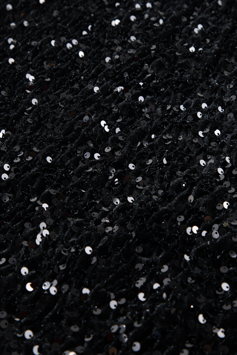 Black Sequin Mini Skirt for Women