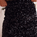 Large Black Sequin Mini Skirt for Women