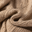 Medium Espresso Cable Knit Loose Fit Shift Sweater Dress for Women