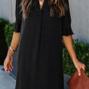 Rebecca Black Ruffled Sleeve Shift Dress for Women