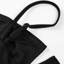  New York Black Spaghetti Strap Slit Leg Jumpsuit for Women