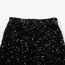  Black Sequin Mini Skirt for Women
