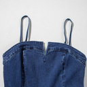  Janie Blue High-Waisted Flared Jumpsuit with Removable Spaghetti Straps | Chic & Comfortable One-Piece