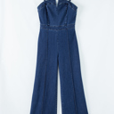  Janie Blue High-Waisted Flared Jumpsuit with Removable Spaghetti Straps | Chic & Comfortable One-Piece