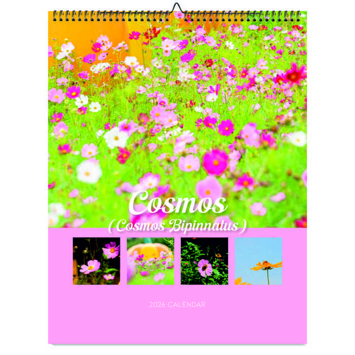 2026 Wall Calendar - Botanical Photography - 12-Month Bloom Series - 8.5x11 Wire-O Hanging Planner