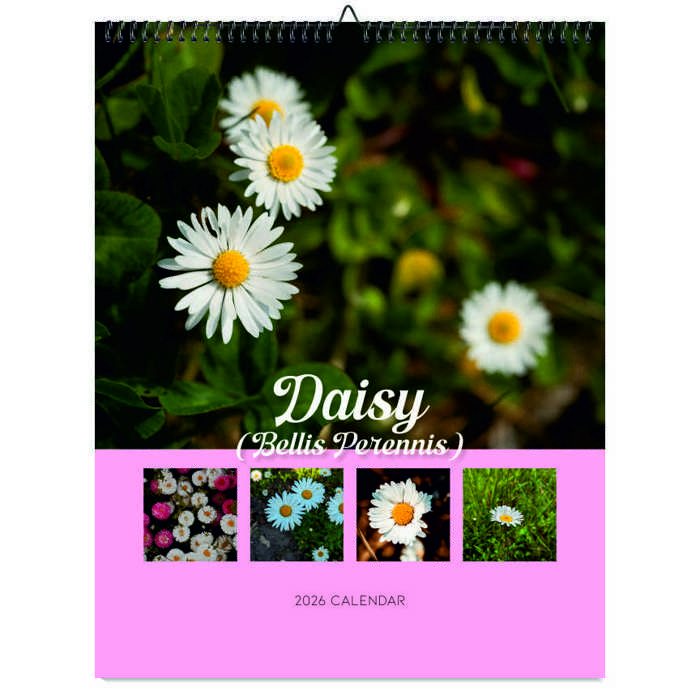 2026 Wall Calendar - Botanical Photography - 12-Month Bloom Series - 8.5x11 Wire-O Hanging Planner