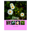 Daisy 2026 Wall Calendar - Botanical Photography - 12-Month Bloom Series - 8.5x11 Wire-O Hanging Planner