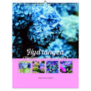 Hydrangea 2026 Wall Calendar - Botanical Photography - 12-Month Bloom Series - 8.5x11 Wire-O Hanging Planner