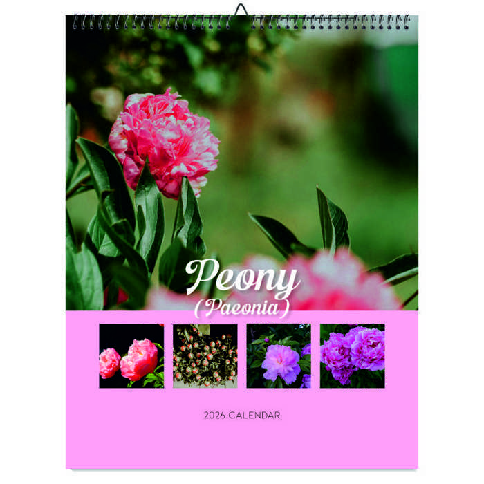 2026 Wall Calendar - Botanical Photography - 12-Month Bloom Series - 8.5x11 Wire-O Hanging Planner