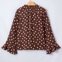  Clearance! Charming Polka Dot Ruffle Blouse