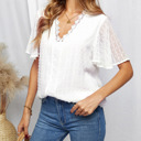  Sale! Swiss Dotted Flutter Sleeve Top 