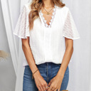  Sale! Swiss Dotted Flutter Sleeve Top 