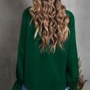  Clearance! Solid Ruffle Bubble Long Sleeve Top