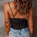  Sale! Sultry Lace Bralette Crop Top (Black)