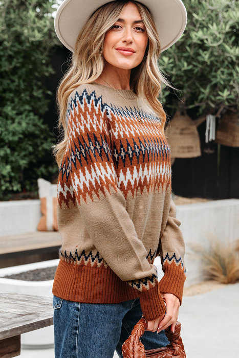 Clearance! Desert Trails Fair Isle Knit Sweater