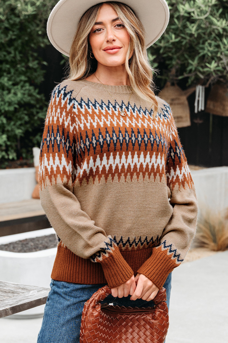 Clearance! Desert Trails Fair Isle Knit Sweater