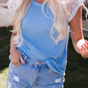  Sale! Tiered Lace Sleeve Knit Top