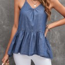  Sale! Peplum Tied Racerback Tank Top