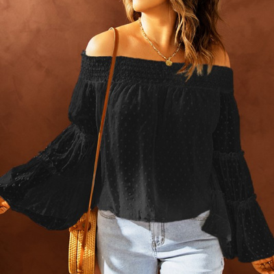 Sale! Swiss Dot Off the Shoulder Top